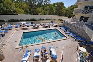 Pool with ample seating