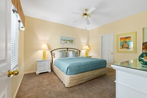 MBR w/ King Bed and attached bathroom.