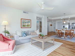 Living Room, Dining Area and Kitchen at 1873 Beachside Tennis