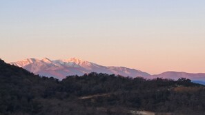 coucher de soleil depuis la terrasse