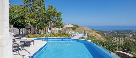 The impeccable pool terrace.