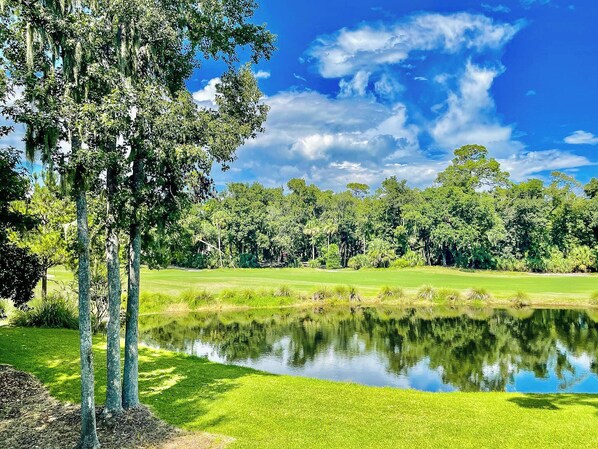 Balcony View of Lagoon and Golf Course Views