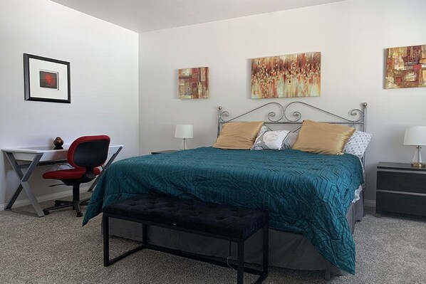 Master bedroom with walk-in bathroom and LARGE walk-in closet. 