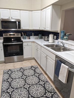 Newly remodeled kitchen with brand new stainless steel appliances