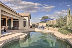 Patio | Partially Covered | Pool | Fire Pit | Outdoor Dining Area