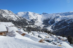 Vue de l’appartement sur le hameau de Flaine