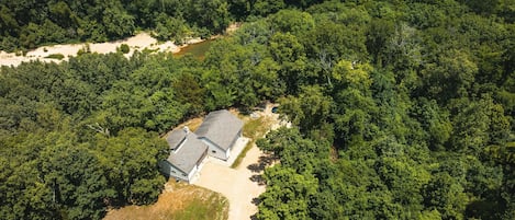 Aerial of Home and River