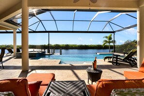 Pool area - view from inside of the house