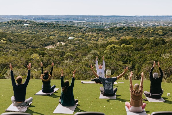Yoga anyone? Breathe in the fresh and rejuvenating TX Hill Country air!!