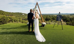 An enchanting venue for intimate weddings under the open sky.