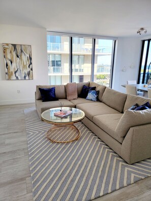 Comfortable and cozy large sectional couch