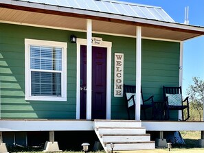 The front porch is great place to grab some shade or even watch the sunrise