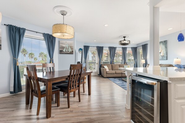 Notice the gorgeous open floor plan that make up the living area. 