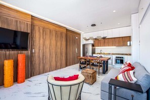 Cozy furniture and Contemporary Mexican style.