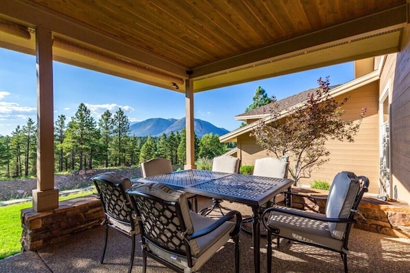 Majestic Mountain View from one of Three Decks & Patios