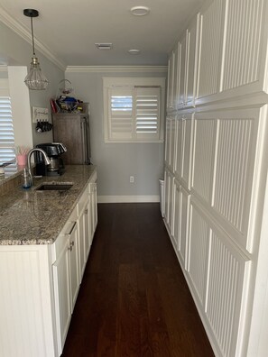 Wet bar with beer fridge.  Can stock for you. 