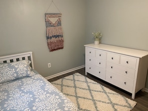 Upstairs bedroom with trundle bed