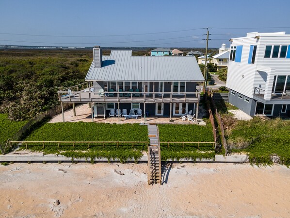 Aerial view from beach