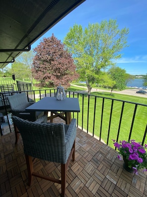 Gorgeous green space and Lake Como views from your private balcony.