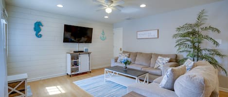 Brigantine Vacation Rental | 3BR | 2BA | 2nd-Floor Unit | Stairs Required