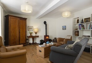 Ground floor: Sitting room with wood burning stove