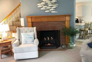 Gas fireplace for cozy evenings