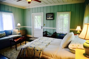 Lovely, master bedroom with lots of light. 