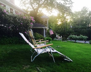 Relax on the lawn and watch the world go by. 