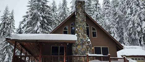 Our Mountain Home Covered in Snow