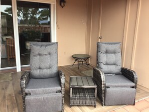New reclining patio set.