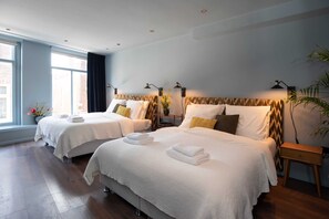 Two comfy double beds