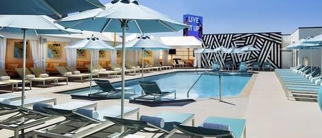 Relax poolside and take a dip in our heated pool
