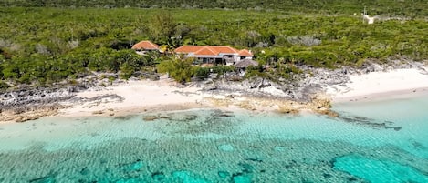 Great snorkeling from the Cove beach on the left, Tiki Beach on right!  