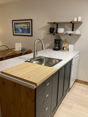 Kitchen Island with Brand New Counter Tops 