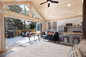 Living light and natural - the loveseat is a fold out with 2 twin beds