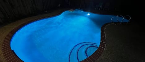 Pool at night.