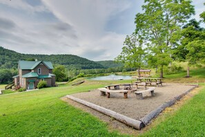 Yard | Fire Pit | Pond | Paddle Boat | Mountain Views