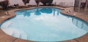 newly resurfaced pool and tiles