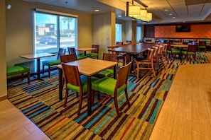 Enjoy a meal in the dining area and visit with other guests or meet up with members from your group.