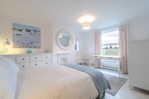 Brook House, Brinton: Lovely views from the king-size bed in the master bedroom