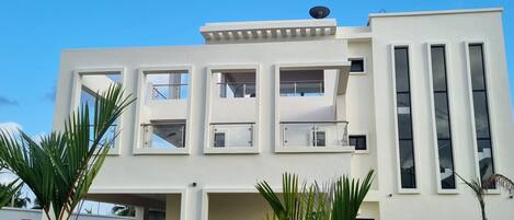 Front view of the building