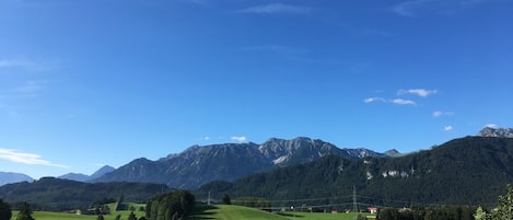 Unsere Aussicht auf die Berge 