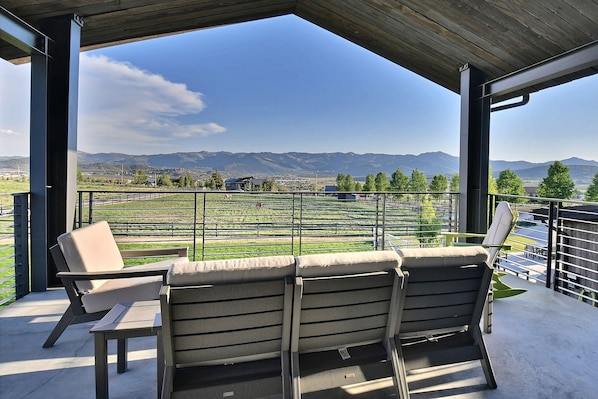 Mountain View and Soccer Field overlook from second floor of clubhouse/game room