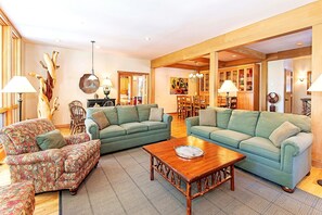 View of dining areas from living room