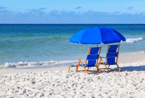 Private gated beach access to the Gulf