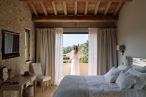 The newly refurbished Master, and its balcony overlooking the. garden