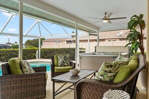 Extremely comfortable outdoor seating.