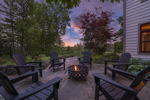 Rear patio fire pit