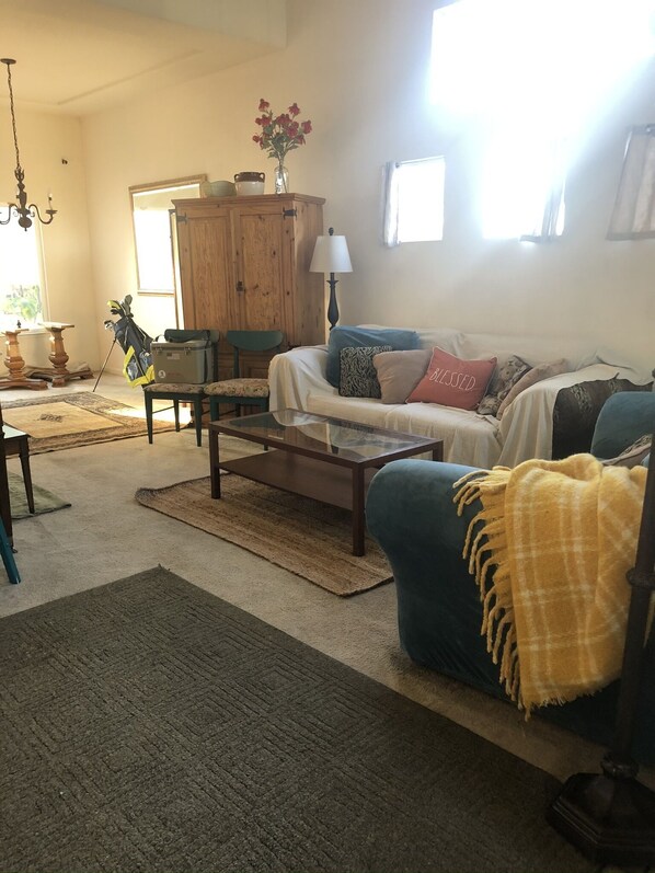 2 living/gathering rooms, Dining areas, full kitchen and large pantry, BBQ Patio