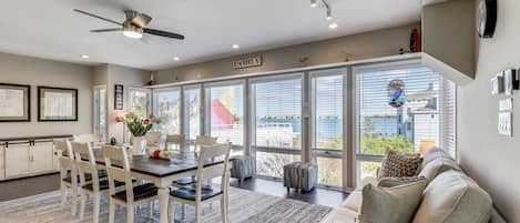 Bay views from the relaxing kitchen